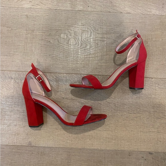 Madden Girl Shoes Madden Girl Bella Bright Red Heels Poshmark